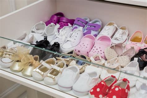 Colorful Brand New Baby Girl Shoes Inside Closet Stock Photo - Image of clothing, closet: 119534058