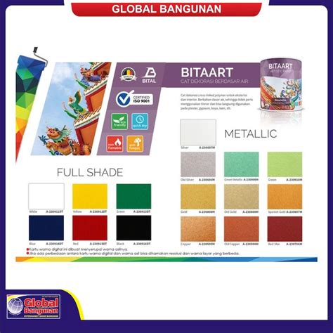Cat Efek Bitaart Metalic Old Gold 1kg Bital Globalbangunan Store