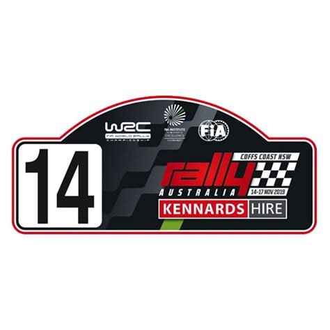 Pegatina Placa FIA WRC Rally De Australia 2019 Pegatinea