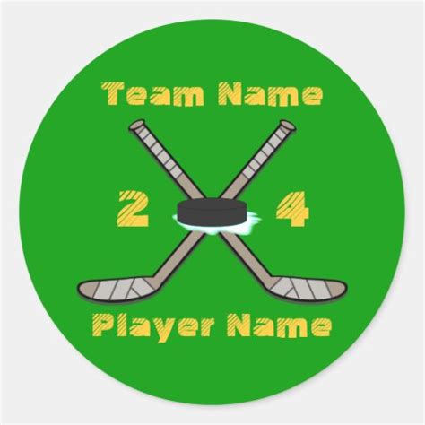 Customizable Hockey Stickers | Zazzle