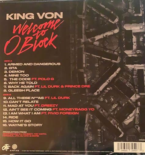 King Von Welcome to O'block Ruby & Black Galaxy Vinyl - Etsy