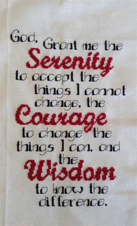 Serenity Prayer Cross Stitch Chart - Etsy