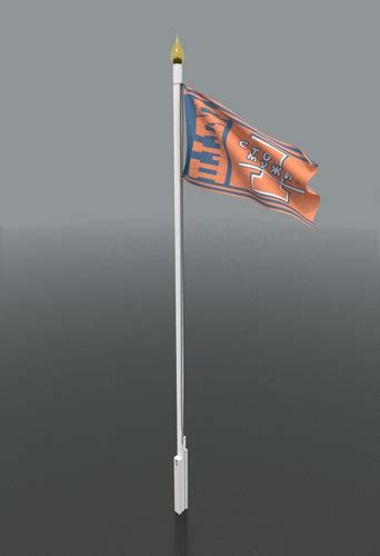 Flag Pole 3d Model Cgtrader