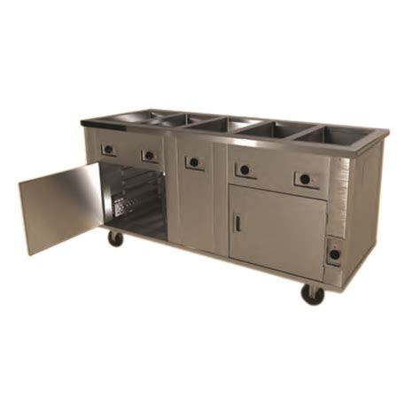 DineXpress Hot Food Serving Counter Electric 60 L X 36 H 4 Wells With 1000w Element With