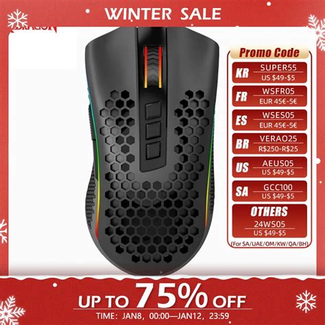 REDRAGON Storm Pro M808 KS RGB USB 2 4G Wireless Gaming Mouse 16000 DPI