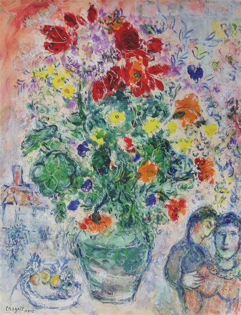 Marc Chagall Bouquet De Renoncules 1968 Mutualart