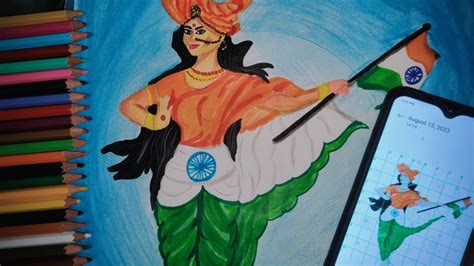 How To Draw Bharat Mata Imase Part 2 Independence Day Special