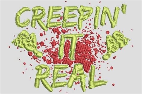 Creeping It Real Horror Zombie Halloween · Creative Fabrica