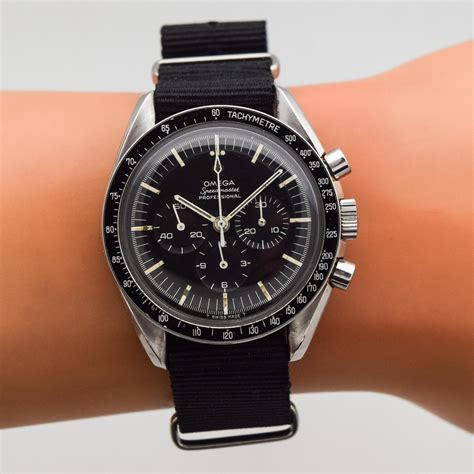 Vintage Omega Speedmaster Pre Moon Stainless Steel Watch For Sale