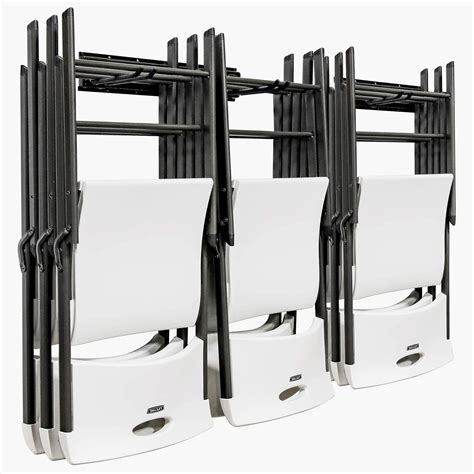 Raxgo Chair Storage Rack Mounted Folding Chair Rack And Hanger System