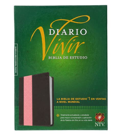 Biblia De Estudio Del Diario Vivir NTV Tapa Piel Rosa Cafe Libreria