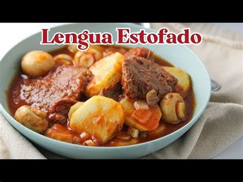 Lengua Estofado with Mushrooms - Kawaling Pinoy