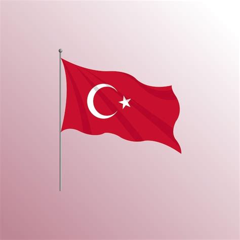 Ilustra O Em Vetor Premium Da Bandeira Da Turquia Vetor Premium