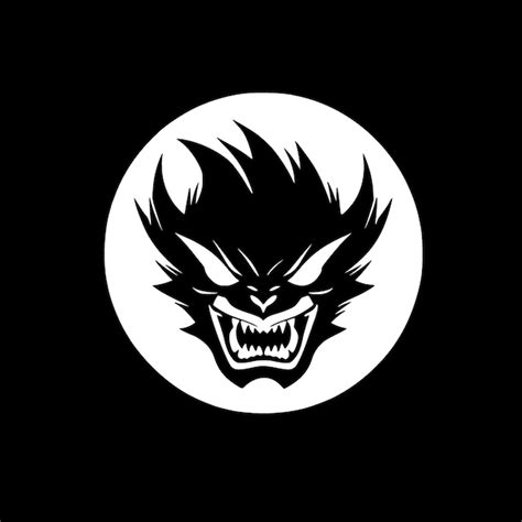 Premium Vector Beast Black And White Vector Illustration