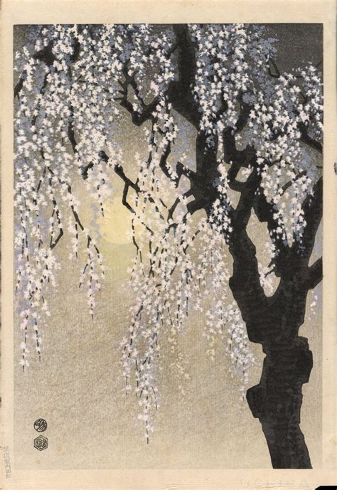 Kotozuka Eiichi Drooping Cherry Blossoms 垂れ桜 1950 Japanese