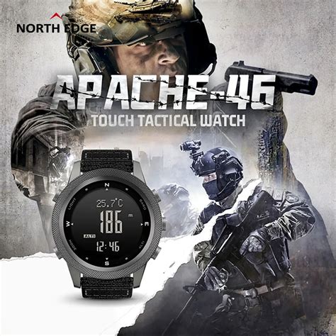 NORTH EDGE Reloj Inteligente Deportivo Para Hombre Pulsera Digital Con