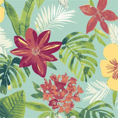 Arden Selections 36 In X 54 In Elea Tropical Outdoor Fabric By The