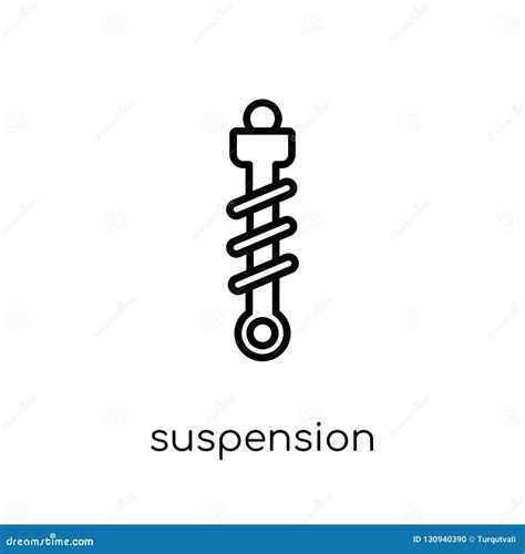 Suspension Icon Trendy Modern Flat Linear Vector Suspension Icon On