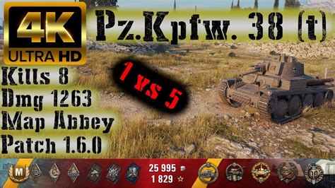 World Of Tanks Pz Kpfw 38 T Replay 8 Kills 1 2k Dmg Patch 1 6 0