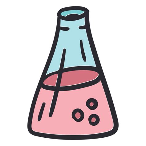 Color Del Trazo Del Experimento Del Matraz Erlenmeyer Descargar Png