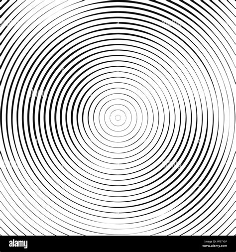 Black Circular Pattern On White Background Concentric Circles Vector Illustration Stock Vector