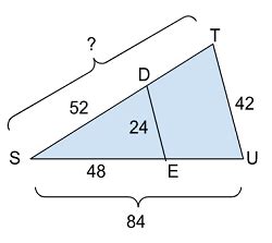 Find The Missing Length St The Triangles In A Pair Are Similar