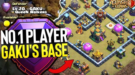 Gaku S No 1 Player Th14 Legend League Base W Link Th14 War Base