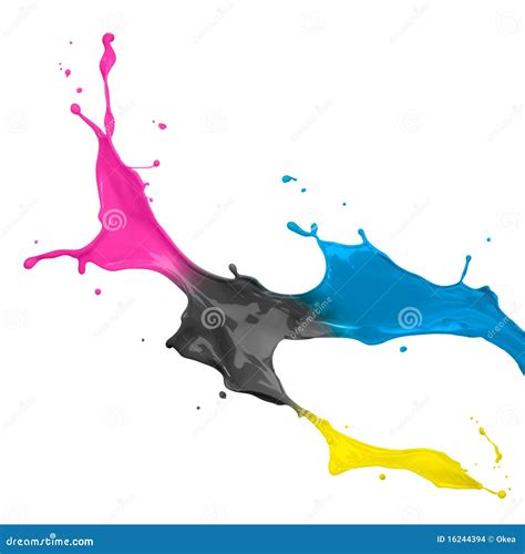 Cmyk Paint Splash Stock Photo Cartoondealer