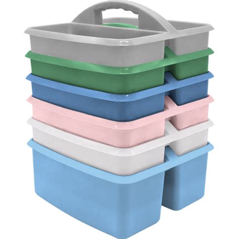 Soft Colors Plastic Storage Caddies Set Of 6 Tcr2088643 Teacher