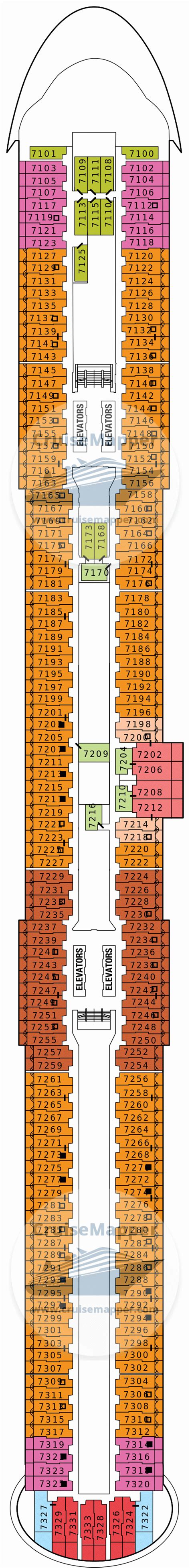 Celebrity Ascent deck 7 plan | CruiseMapper