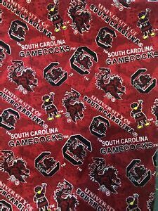 University Of South Carolina College Cotton Fabric ( 1/4 Yard ) 9" x 42 | eBay