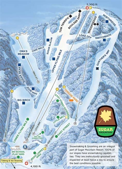 Sugar Mountain Trail Map | Liftopia