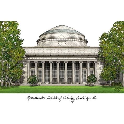 MIT Campus Images Lithograph Print - Walmart.com