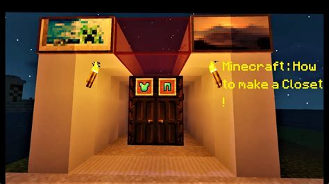 Minecraft How To Make A Closet Youtube