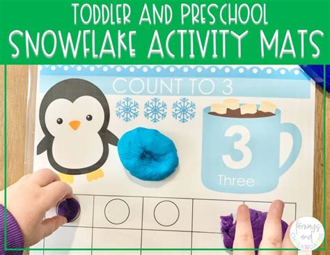 Snowflake Activity Mats Preschool Learning Activities Playdough