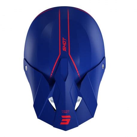 Capacete Shot Furious Raw 2022 Azul Vermelho Mate Loja Motocross