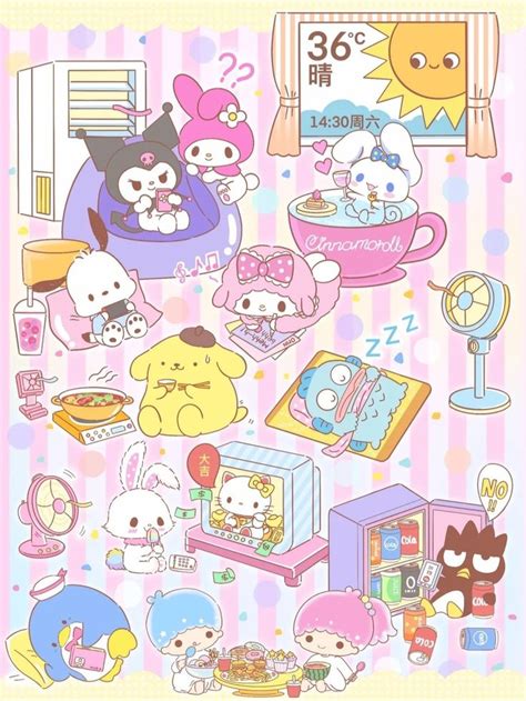 Sanrio Characters 💗 Pegatinas Bonitas Arte En Lienzo Fácil Hello Kitty