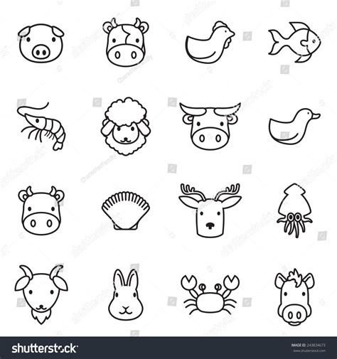 Animal Farm Icon Stock Vector (Royalty Free) 243834673