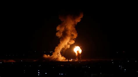 Two dead in Gaza airstrikes after rocket barrage hits Israel | World ...