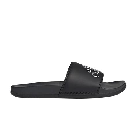 Wmns Adilette Comfort Slide Black Zebra Goat