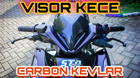 Project Vario Ep Pasang Visor Carbon Kevlar Vario New Visor