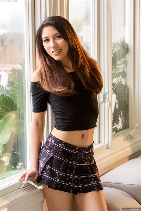 Melody Wylde Mini Skirts Asian Model Beautiful Outfits