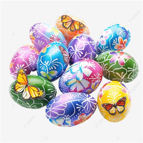 Colorful Butterfly Easter Eggs Decorations Colorful Butterfly Easter