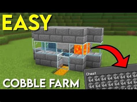 How To Make Automatic Cobblestone Farm In Minecraft Bedrock 1 19 Easy