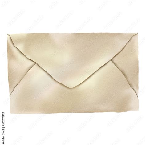 Old Envelope Isolated On White Background Png Clipart Illustration