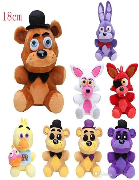 18 Cm Cinco Noches En Freddy Fnaf Muñecas Juguetes De Peluche Golden Freddy Fazbear Mangle Foxy