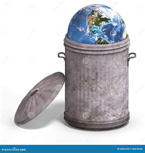 Earth In A Trash Can Royalty Free Stock Images Image 6822359