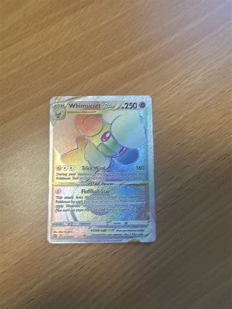 Pokemon Card Whimsicott Vstar Rainbow Secret Rare Brilliant