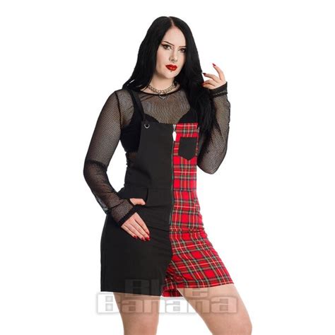 Banned Krampus Tartan Playsuit Blue Banana Uk