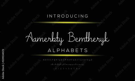 Best Alphabet Signature Font lettering handwritten Stock Vector | Adobe ...